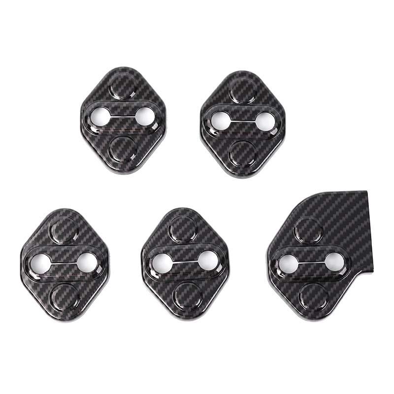 Car Decoration Accessories Door Lock Buckle Cover  For Suzuki Jimny 2019 Up 4-door Version ABS Plastic 