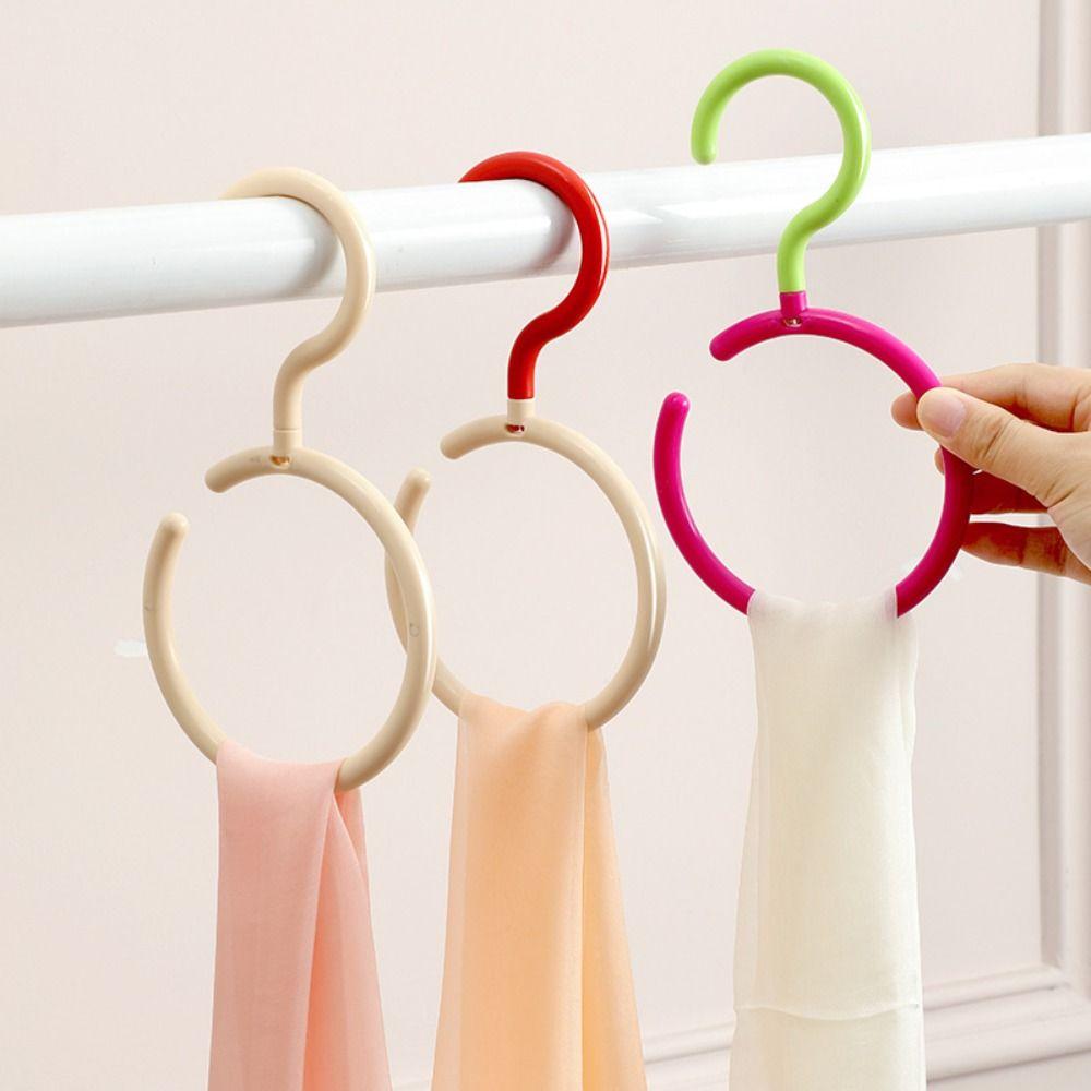 Portable Bedroom Scarf Racks Dopamine Storage Hook Gifts Round Scarf Tie Display Rack