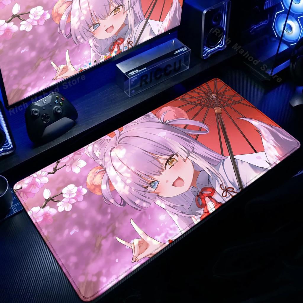 Xxl Anime Mousepad Cute Girl Tenko Shibuki E-Sports Keyboard Desk Mat Non-Slip Rubber Mouse Mat Extended Pad Office Accessories