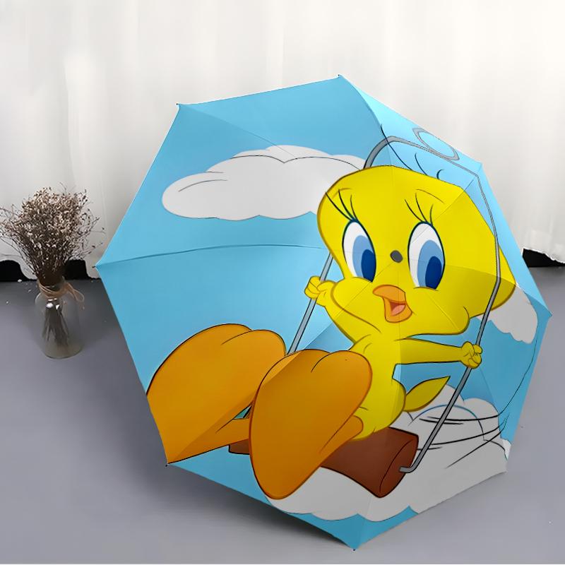 1pc Tweety3 Umbrella, Sun Protection, And UV Shielding. It Has Eight Sturdy Ribs for Outdoor Use And Perfect Gift