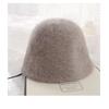 Women's hat for autumn and winter new warm bucket hat, versatile bare-faced face-covering true rabbit fur basin hat, cold-resistant plush bucket hat