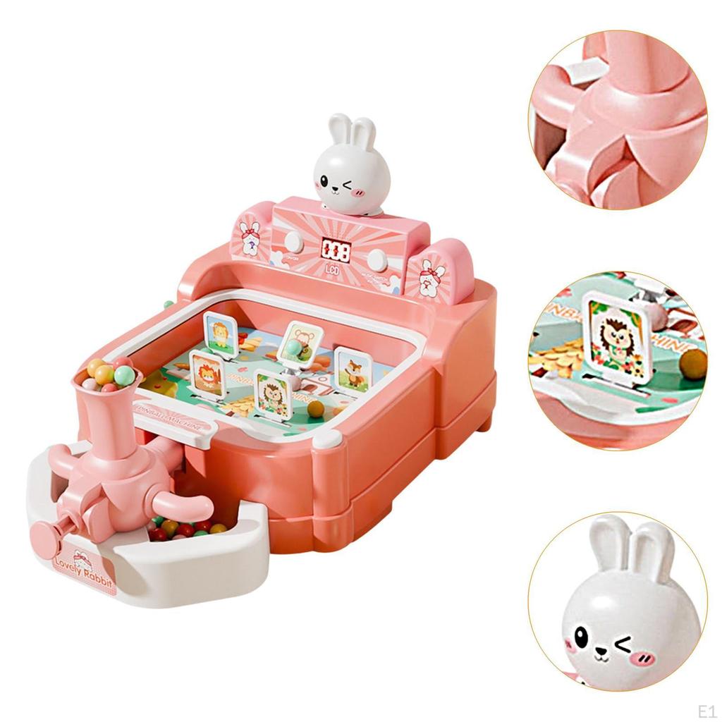 Kids Pinball Game Developmental Toy Sturdy Table Electronic Children Pink