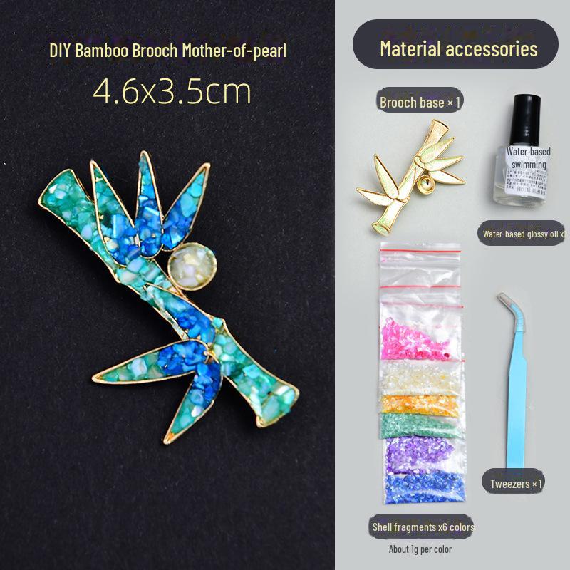 Intangible Heritage DIY Mother-of-Pearl Butterfly Brooch Hairpin Kit