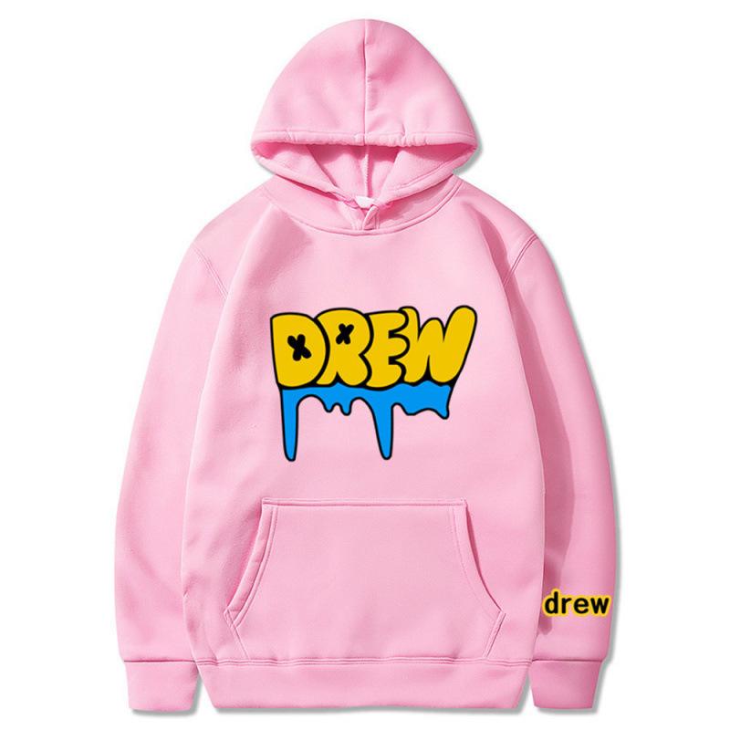 3D Drew House Drip Logo Printed Hoodies Fashionable Casual Sports Long Sleeved Men's and Women's Unisex Hooded Sweatshirts