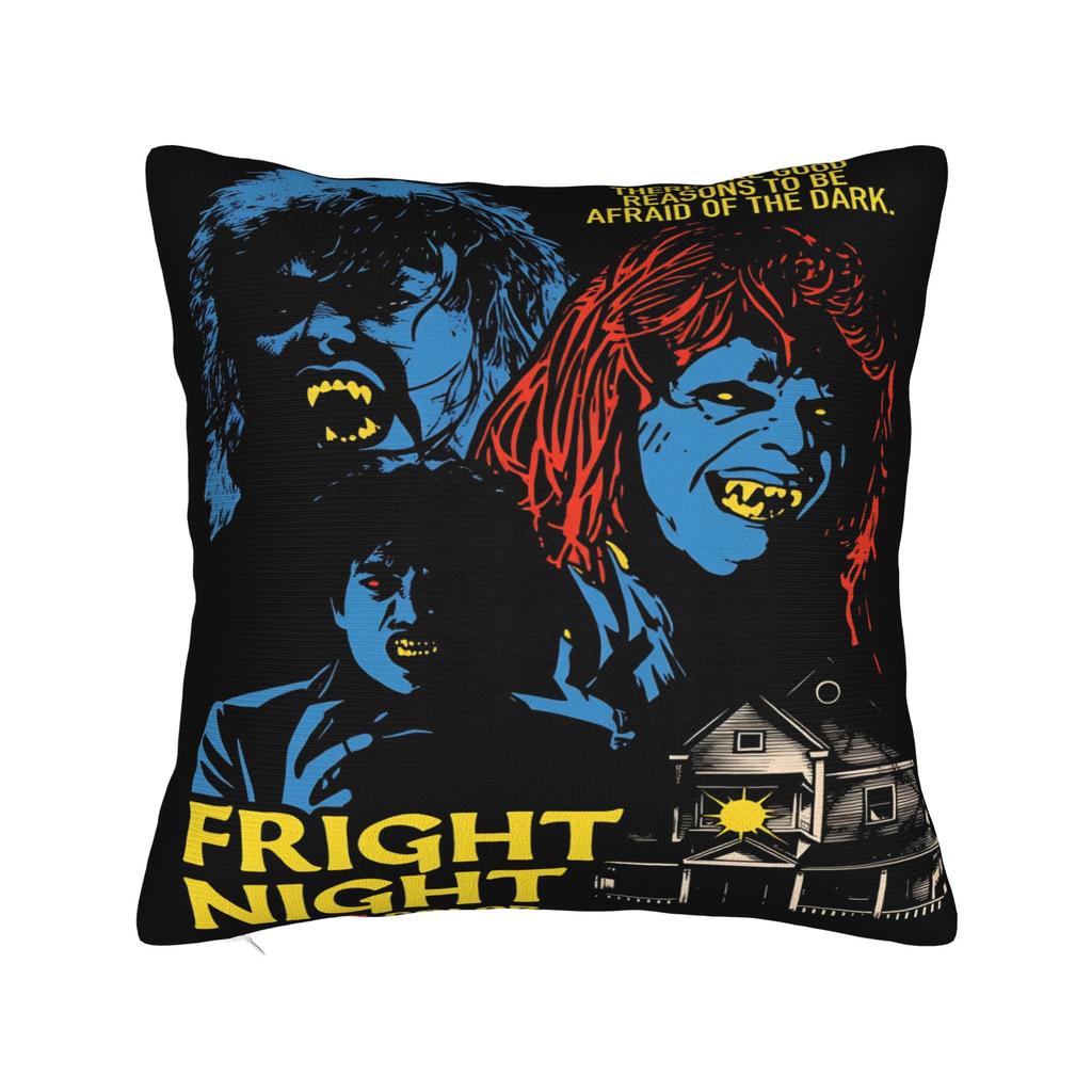 Horror Film Frighteds Nights Pillow Cover Kawaii Pillow Case For Living Room Sofa Comfy Cushion Cover Birthday Gift