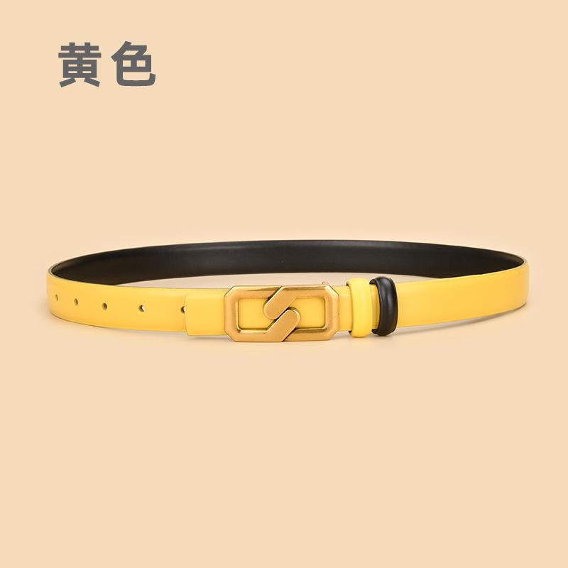 Women'S Leather Belt Wide Jeans With Decorative Waist Seal Dress Women'S Belt Belt Goods