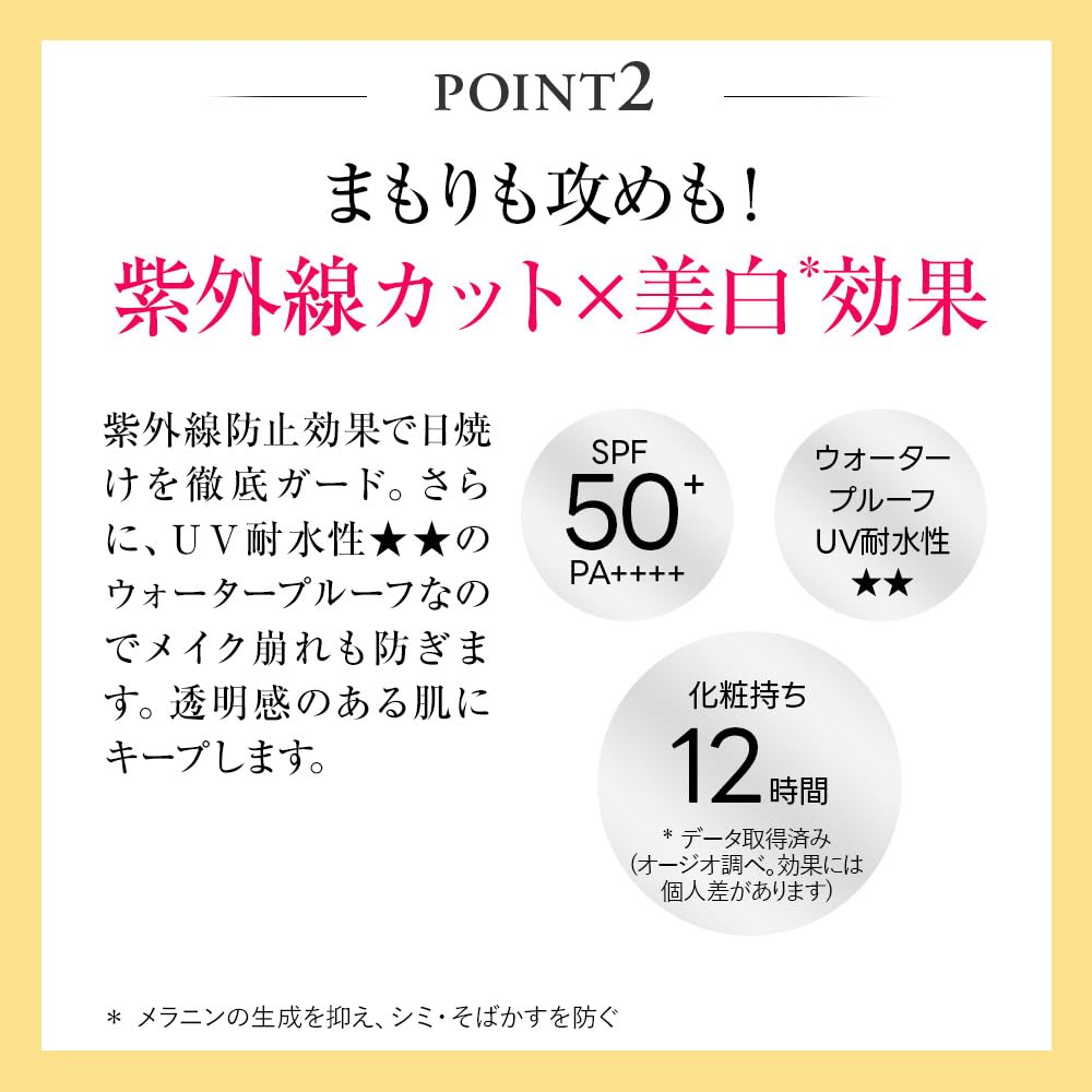 Ozio Perfect Foundation Serum Base Makeup for Wrinkle Reduction and Whitening (Quasi-drug) (SPF50+ PA++++/Waterproof/UV-Resistant) (Beige Natural)