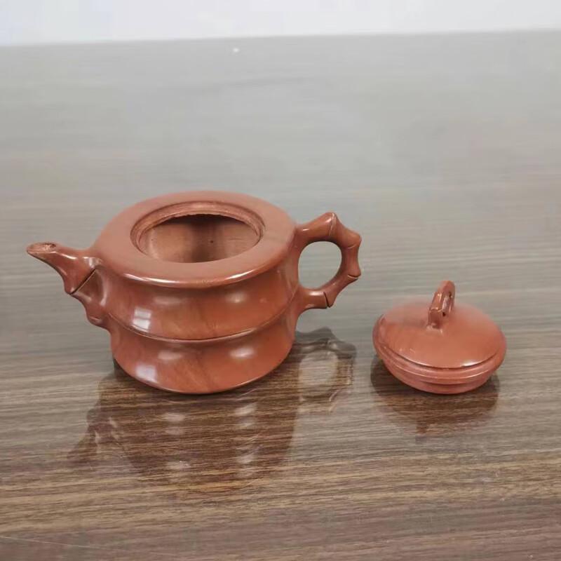 Handmade Muyu Stone Bamboo Knot Teapot