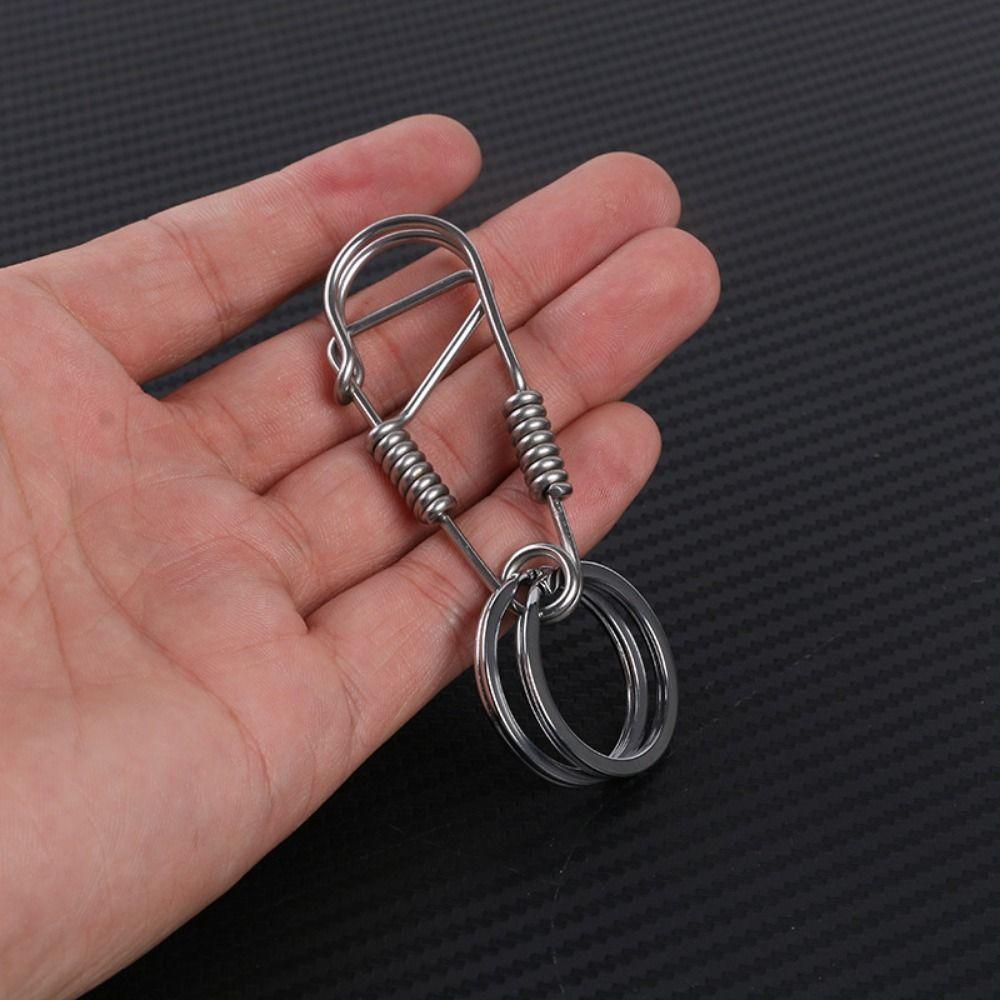 Snap Clip Stainless Steel Wire Snap Clip Stainless Steel Carabiner Key Ring  Outdoor Tools