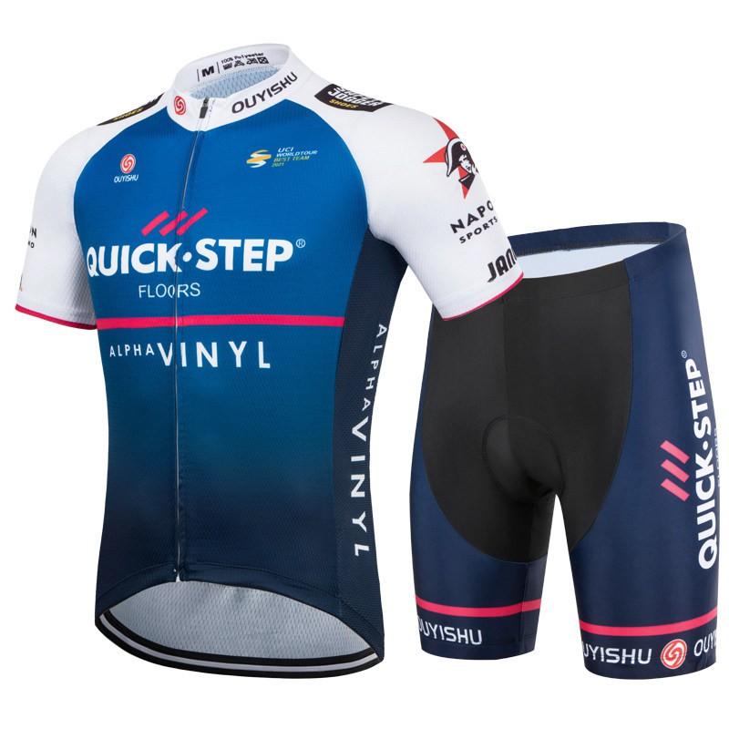 Set Tricou și Pantaloni Scurți cu Bretele pentru Ciclism Bărbați Uscare Rapidă Respirabil Echipament Bicicletă de Șosea Călărește