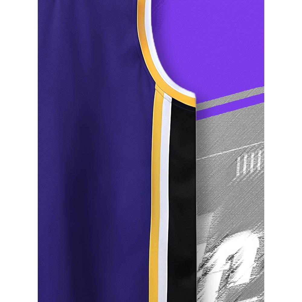 2026 New Purple Crew Neck Basketball Game Suit American Basketball Vest