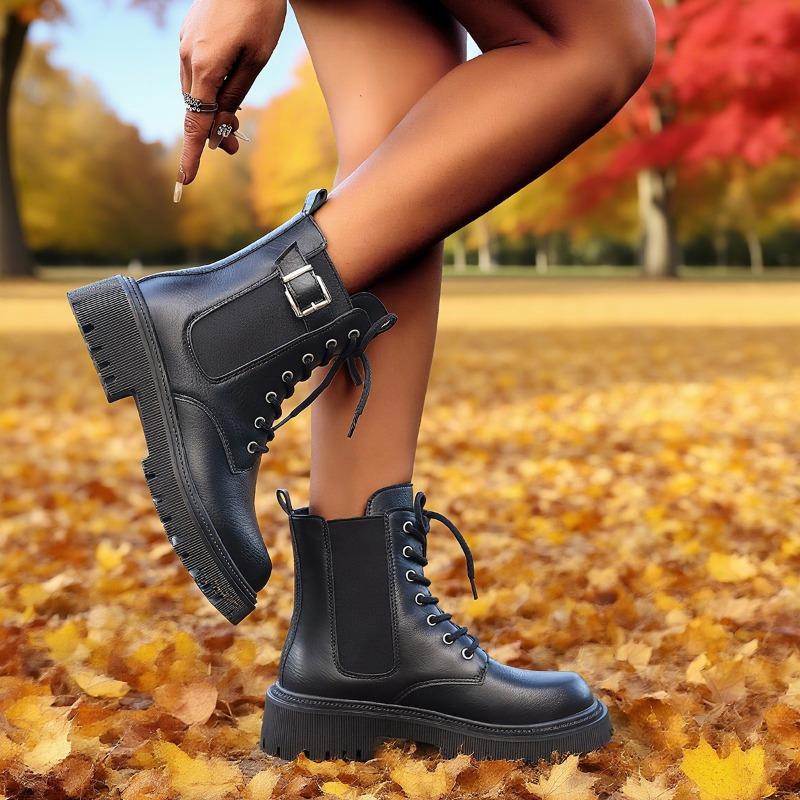 Martin Boots Women's Shoes: New Thick-soled Ankle Boots, Plus-size Outerwear Women's Boots