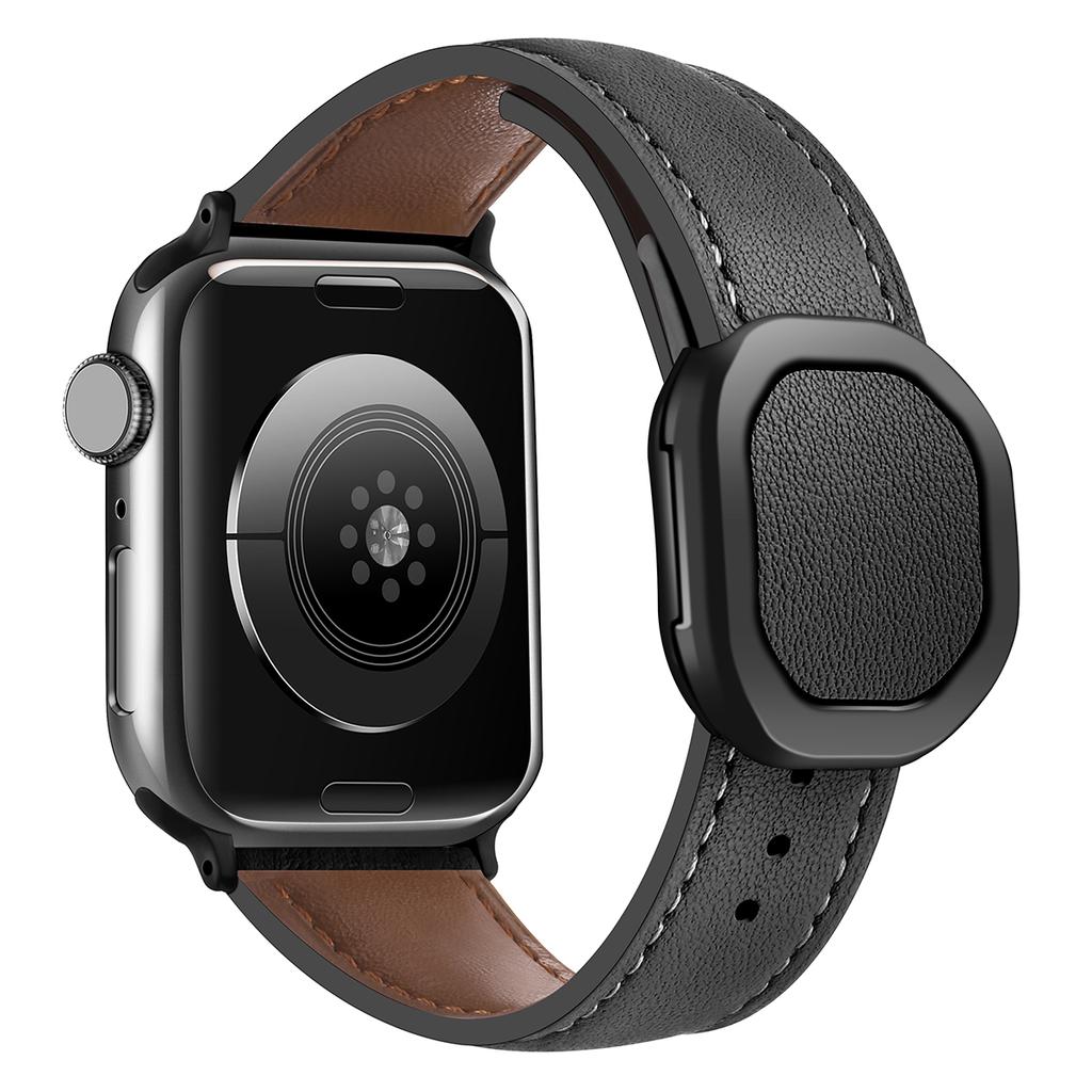 Für Apple Watch 10 46 mm/Ultra 2/Ultra 49 mm/9 8 7 45 mm/SE (2023) SE (2022) SE 6 5 4 44mm/3 2 1 42mm Echtes Rindsleder Armband