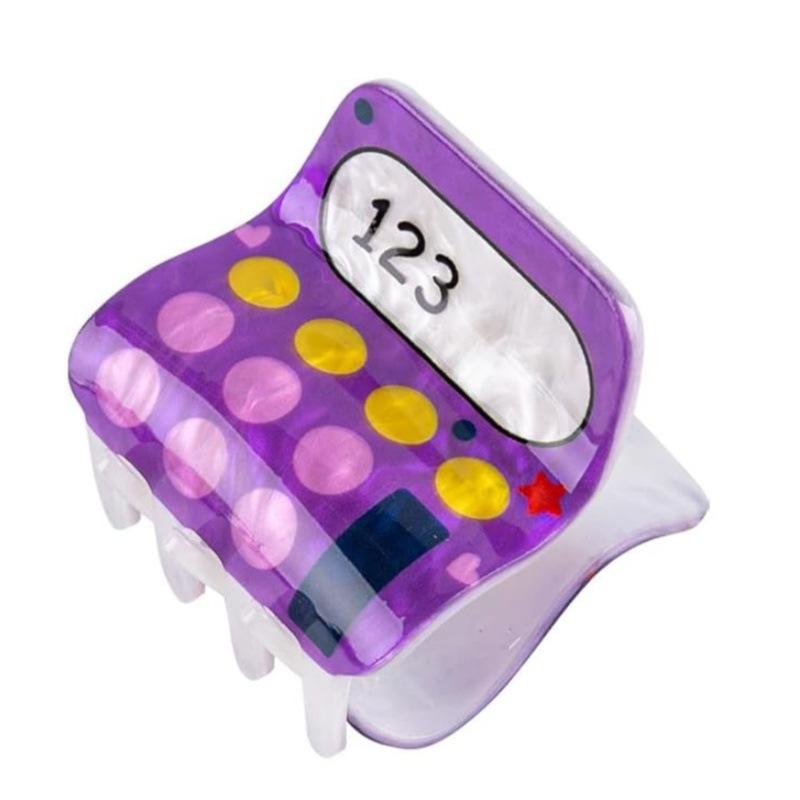 

1 шт. милый краб-зажим для волос в виде яблока, мультяшный зажим-акула в виде школьного автобуса, имитация яблока, заколка для хвостика, креативная заколка для волос в виде компьютера, аксессуар для волос