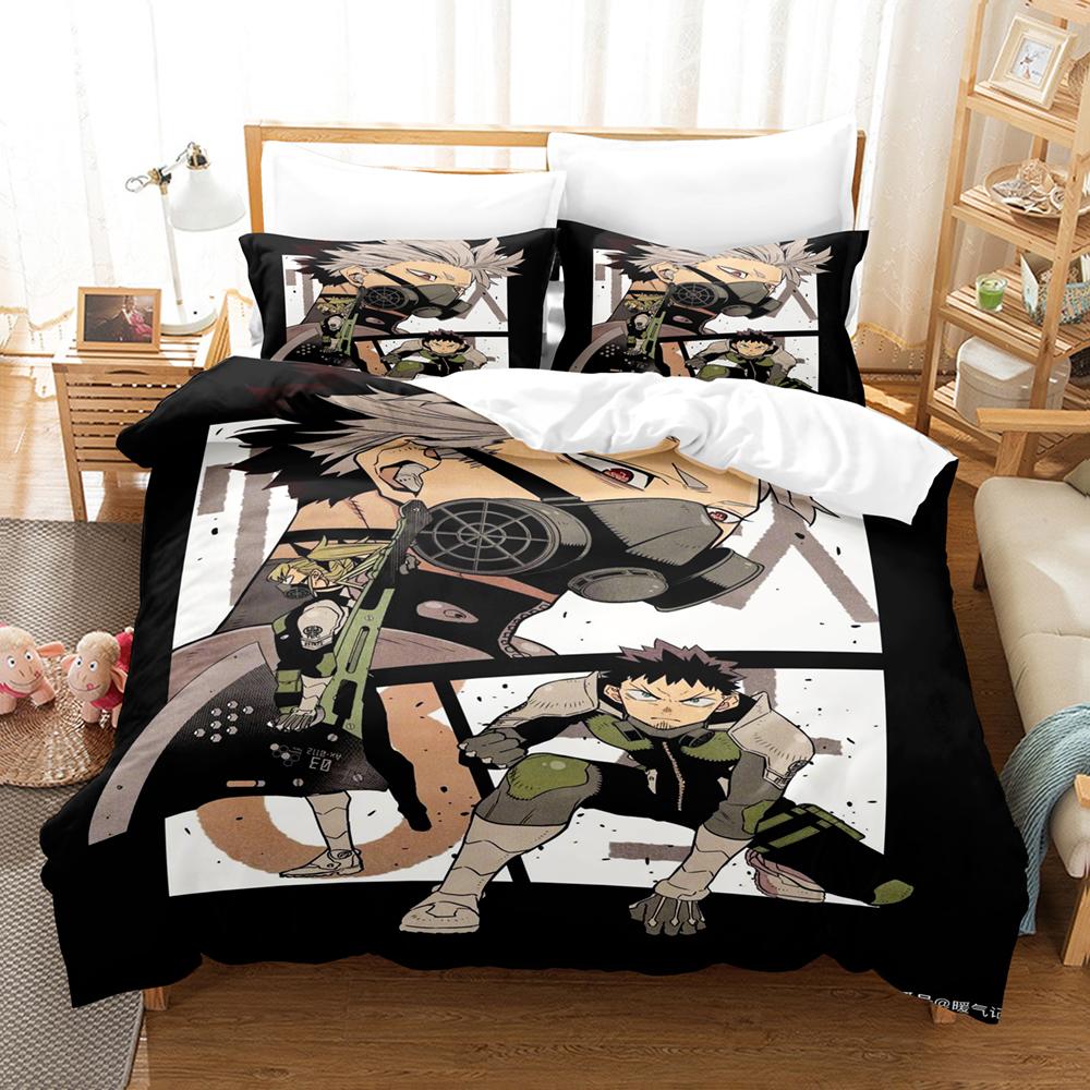 Home textile 3d printed monster pattern bedding set three-piece set single double large quilt cover pillowcase home
