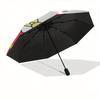 Hello Kitty,Bow Automatic Folding Umbrella-Simple 8-Rib Design, Bright Cartoon Pattern, Durable Iron Frame, Suitable For Travel, Outdoor, Be