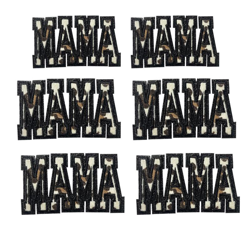 5pcs /Set Jackets Hats Sew /Ironing Embroidered Patches Love Leopard Print Gritt Patch Iron On Patches For Clothing Backpack Diy 