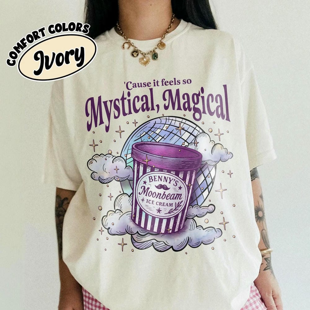 Moonbeam Ice Cream Instant Comfort Shirt Tour Album 2025 Concert Clipart Unisex Top Vintage Dark Academia Bookish Literary Shirt