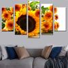 Wall Art Canvas Painting Picture 5 Pieces Yellow Sunflower Landscape HD Print Modern Home Decoration Poster Living Room