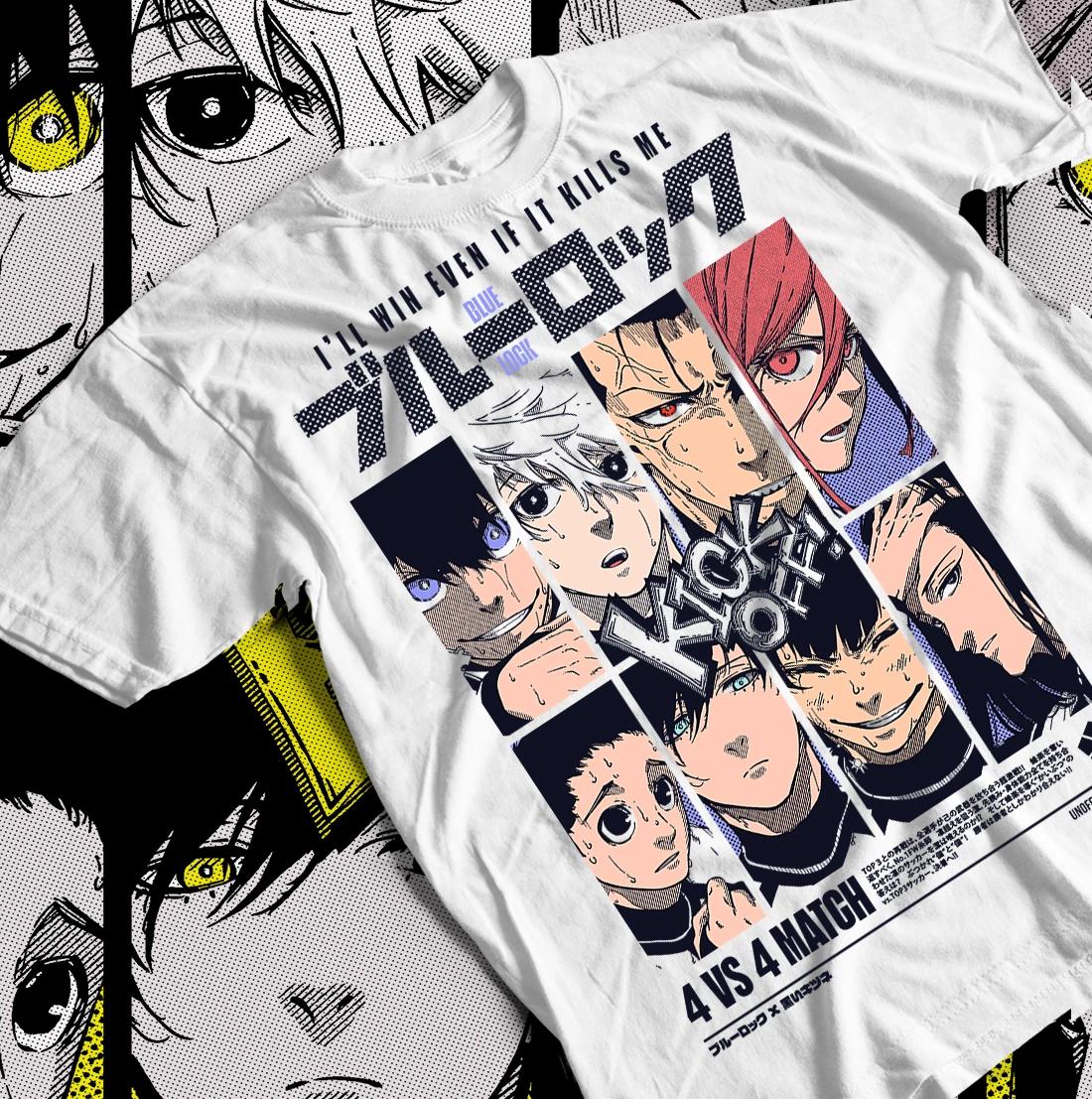 Футболка команды Blue Lock Йоичи Исаги Мегуру Бачира Кунигами Рин И Аниме Футболка S