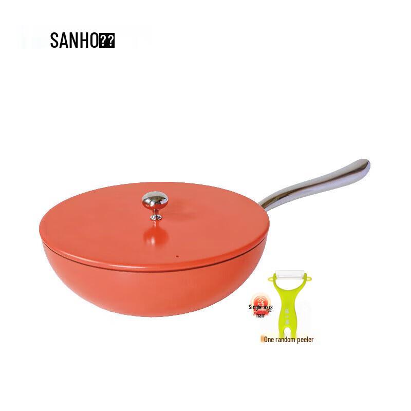 SANHO 30cm Coating-Free Non-stick Titanium Alloy Wok