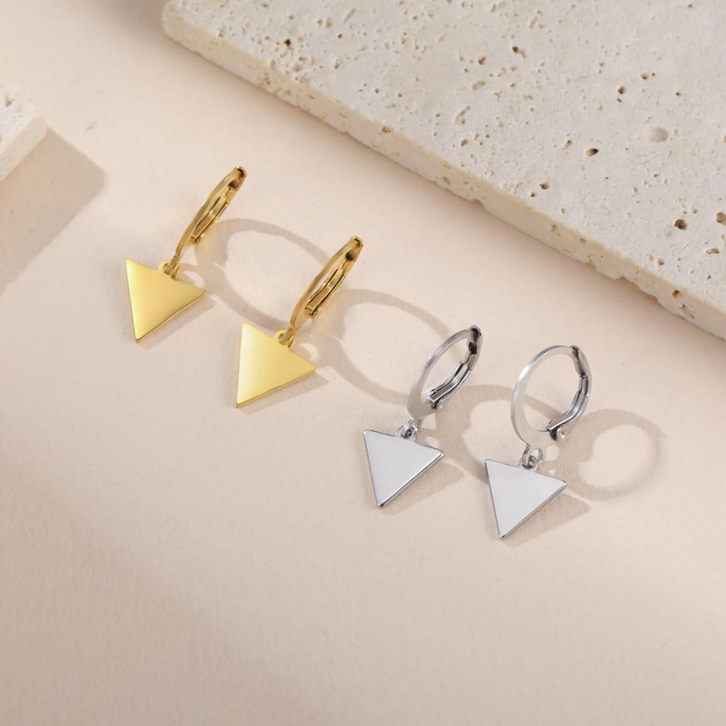 Golden Pendant Hoop Earrings with Heart Hexagon Snake Cross Butterfly Flower Bird Jewelry Gift