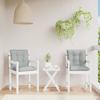 Low Back Chair Cushions 2 Pcs Light Grey Melange 100 X 50 X 7 Cm Fabric