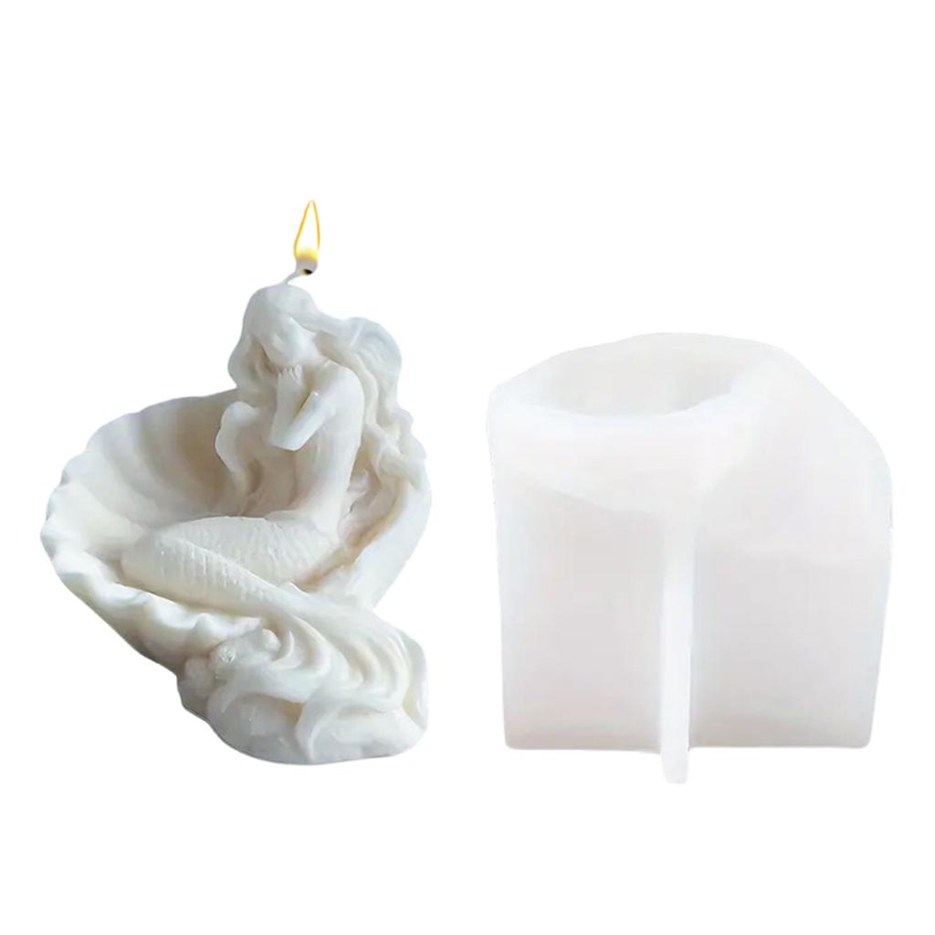 Sturdy And Flexible Silicone Mold Versatile Silicone Mold for Home Decors Shell Mermaids Scented Candle Creations