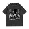 Lustige Katzenbande Meme Grafik T-Shirts Herren Damen Mode Vintage Gewaschene T-Shirts Sommer Hohe Qualität Baumwolle Übergroße T-Shirts
