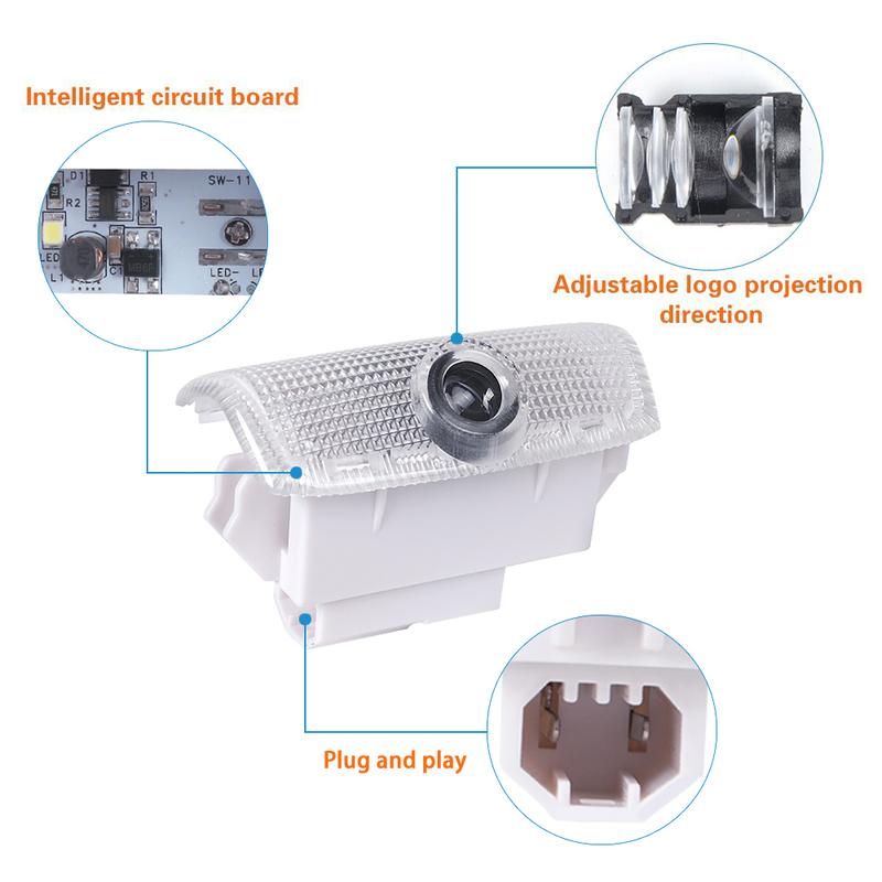 LED Car Door Interior Welcome Ghost Shadow Warning Light For Infiniti G25 G37 Q50 Q60 Q70 M25 QX50 QX56 QX60 QX70 QX80 FX37 FX50