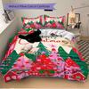 3Pcs Christmas Village Scene Bedding Set Quilt Cover Pillowcase Home Christmas Halloween Gift 1 Duvet Cover 2 Pillowcase S183