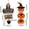 652F Halloween Door Sign Witch Pumpkin Window Door Party Background