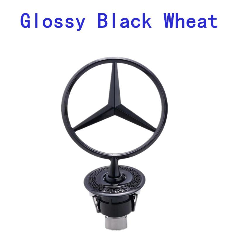 BWD1 Hot 2026 New For Benz 44mm 3D Metal Blue Chrome Star Bonnet Hood Emblem For Mercedes Benz W124 W212 W204 W205 W210 W220 W221 A18
