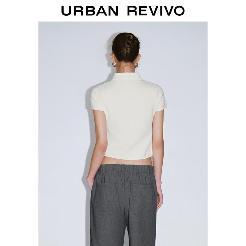 UR Women's Academy Style Button Placket Short Sleeve Knit Top