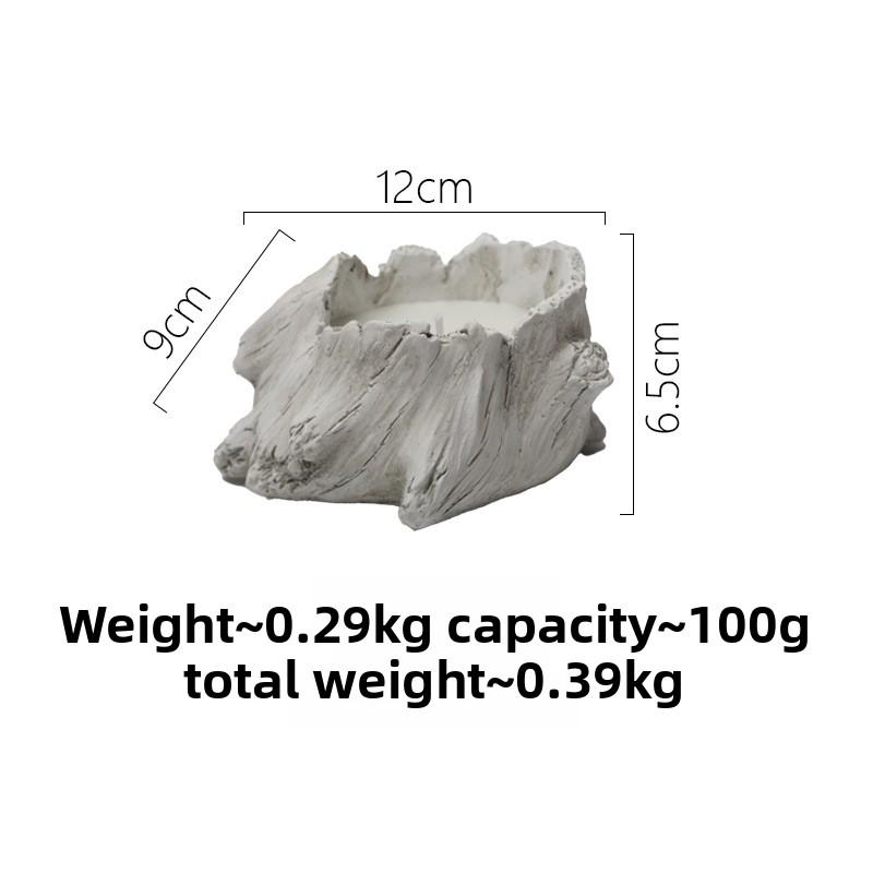 Retro Antique Simple Ceramic Scented Candle Cup Empty Cup Candlestick Ornament Soybean Wax Container Odd Shape Home Decor