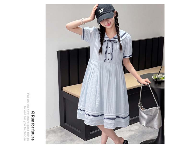 Girls' College Style Dress 2026 New Children's Korean Style Dress, Stylish and Versatile Summer Outfit, Big Children's Princess Dress Trend