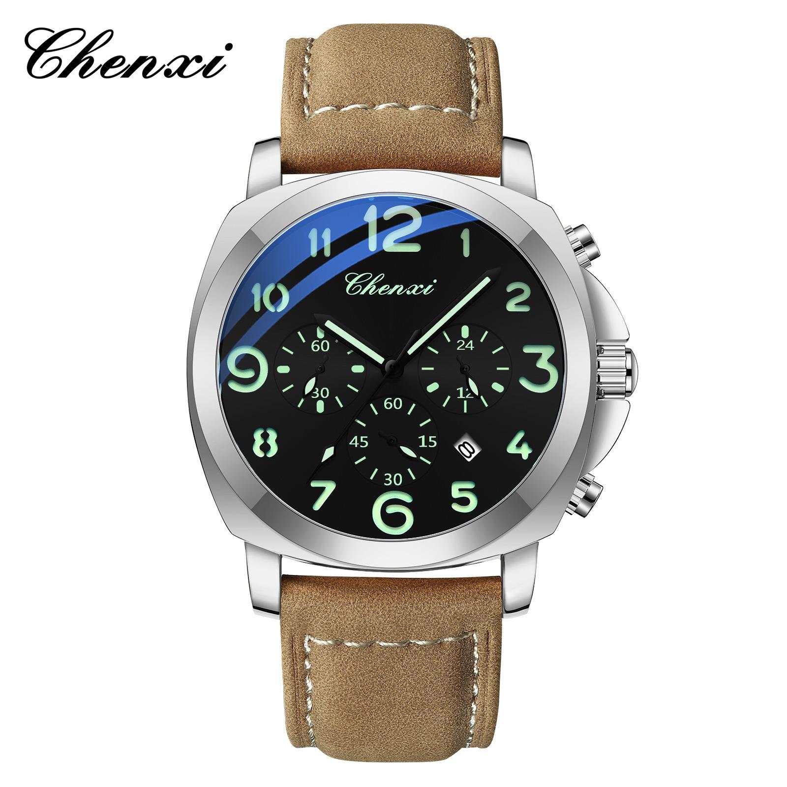 Chenxi Watch Multi-Functional Men S Watch Fat Sea Large Dial Fashion Men S Watch Luminous Waterproof
