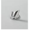 Irregular Polished S925 Sterling Silver Thumb & Index Ring for Women