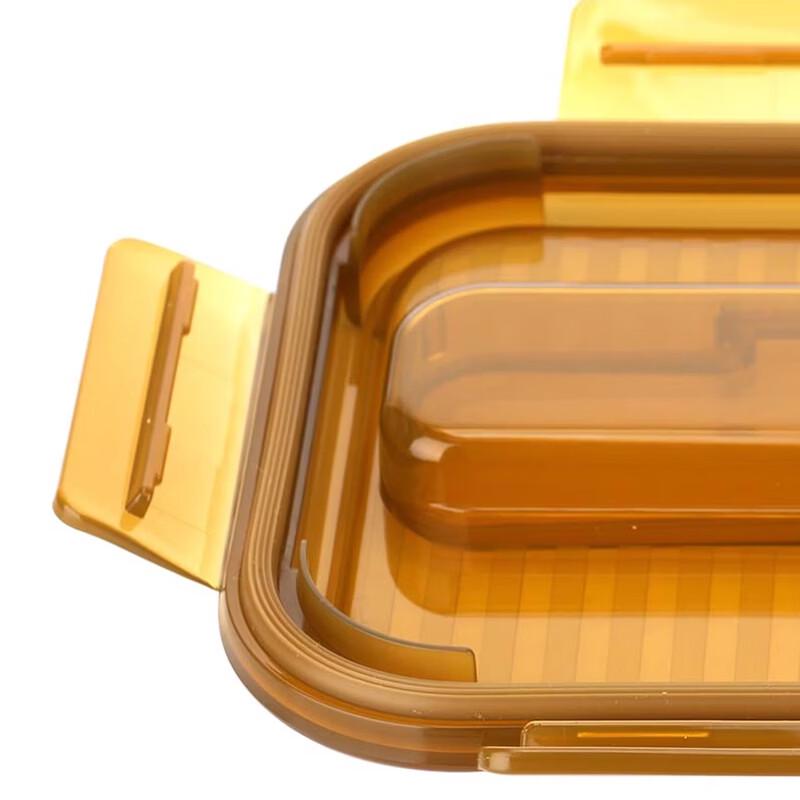 LOCK&LOCK Rectangular Amber Glass Food Storage Container