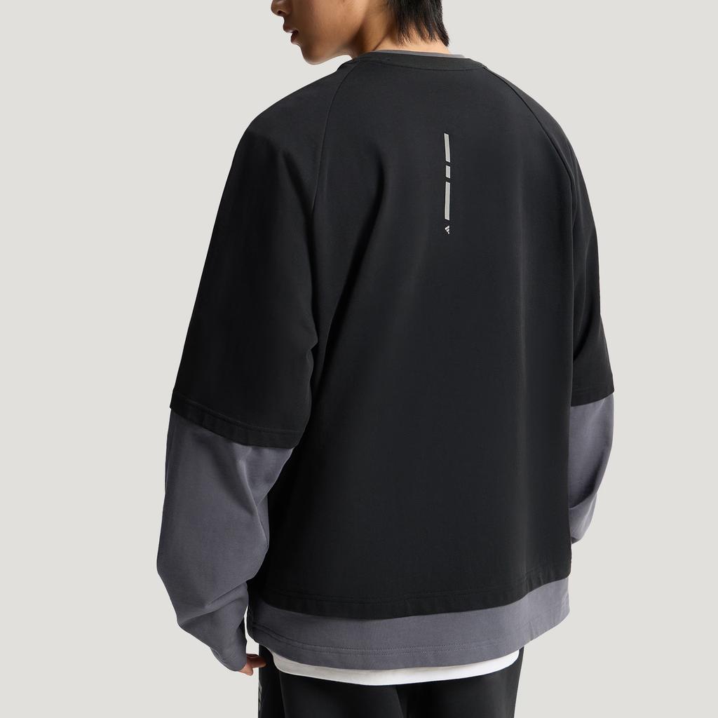 adidas FOS Langarm Fake Two-Piece Baumwolle Rundhals Pullover T-Shirt Herren Oberteile KU5302