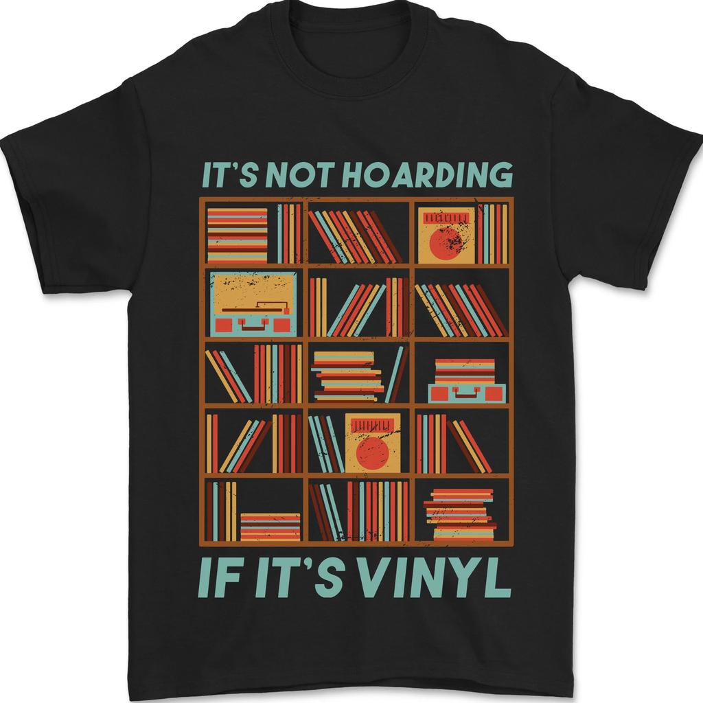 Es ist kein Hamstern Lustige Schallplatten Plattenspieler Herren T-Shirt 100% Baumwolle