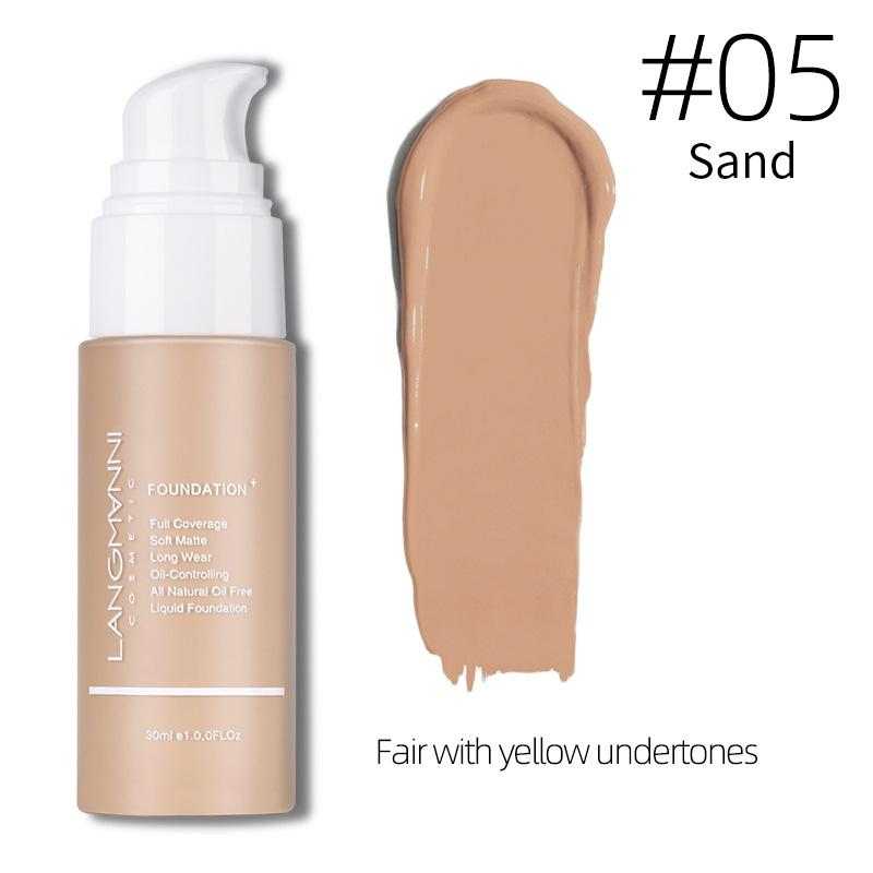 13 Color Matte Oil Control Concealer Foundation Make-up Liquid Light and Thin Moisturizing Liquid Foundation Not Easy To Take Off Makeup Daily Makeup