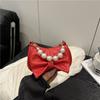 Fashiable and Versatile Mini Bag, Casual Commuting Handbag, 2026 New Korean Versi Pearl Bow Bags