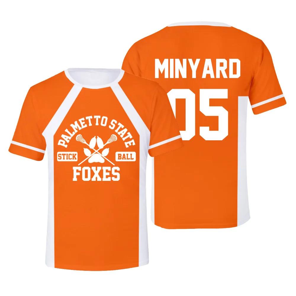 The Foxhole Court Palmetto State Foxes Lacrosse Jersey Cosplay WILDS MINYARD 3D T-shirt Men/Women Clothes Kids Tees