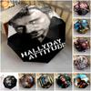 1 Stück Johnny Hallyday Muster Regenschirm Tragbarer Faltregenschirm Eisenrahmen Loch Rippenstruktur Outdoor Heimregenschirm
