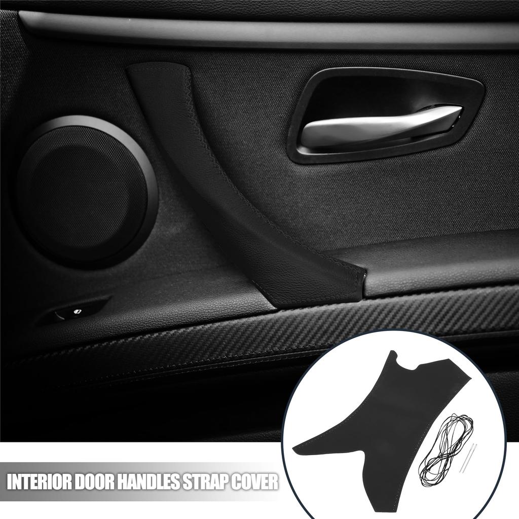 X AUTOHAUX Interior Door Handle Strap Cover Door Panel Handle Outer Trim Hand Sewing