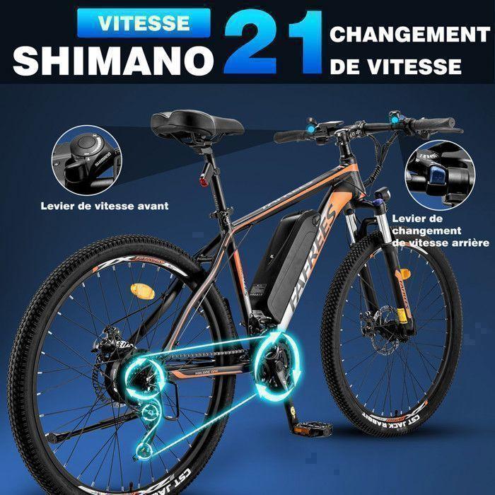 FAFREES 26 Hailong One - 26" Electric Bike - 450W Motor 36V/13.5Ah Battery - Shimano 21-speed - Range 100km - Black