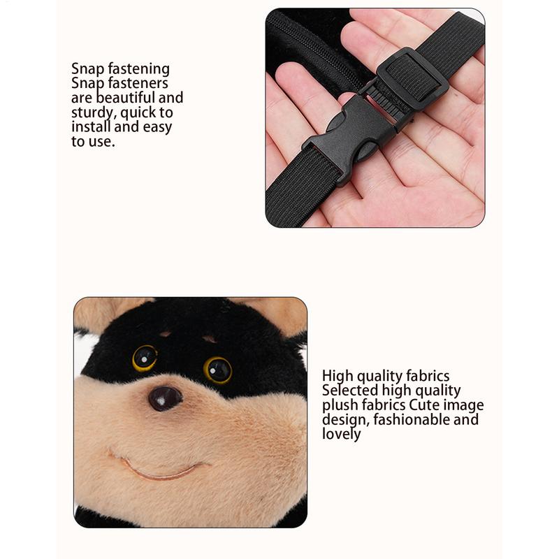Tissue Storage Box For Car Cartoon Animal Plush Napkin Dispenser Holder Easy Installation Car Headrest Tissue Organizer For
