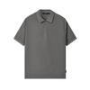 Milano Series Comfortable Business Short Sleeve Knit Shirt Men Tops Dark-Gray F11M625407F-DY