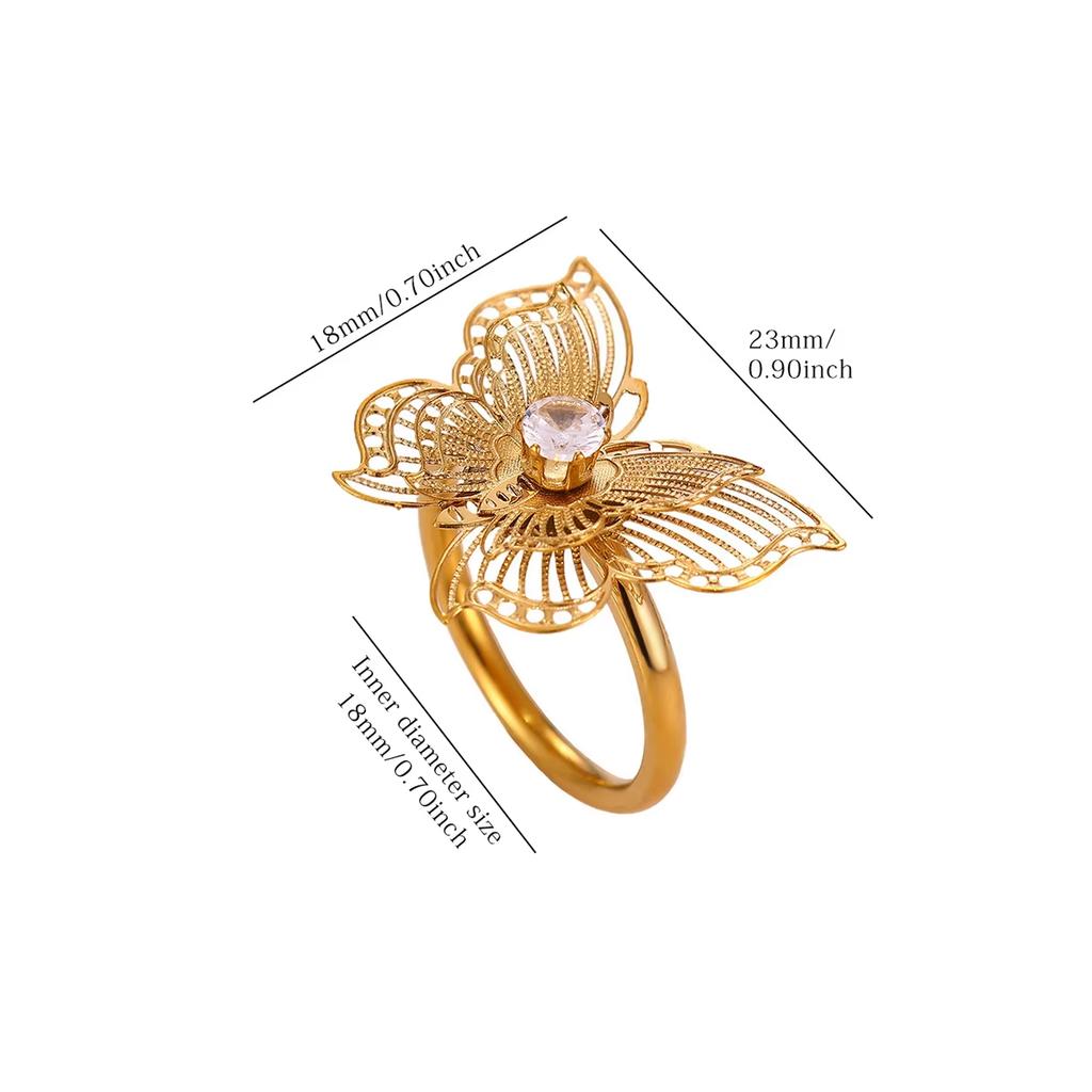 New Mermaid Rings Gold Color Stainless Steel Ocean Starfish Anillos Octopus Pineapple Ope Ring For Women Waterproof Jewelry Gift